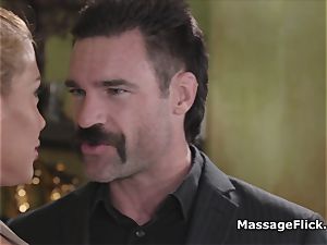 ginormous titty masseurs handling porno mustache s man sausage